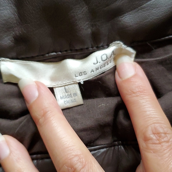 J.O.A - Faux Leather Midi Skirt - Brown - Picture 5 of 6